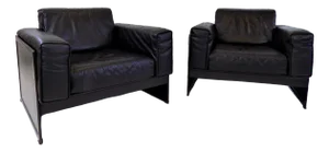 KM 3/1 Armchair in Leather by Tito Agnoli, 1980s