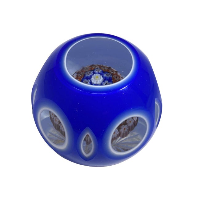 Vintage Murano Glass Baccarat Style Paperweight For Sale - Image 4 of 4