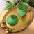 Green Antique French Green Opaline and Brass Large Covered Jar With Acorn Finial For Sale - Image 8 of 9