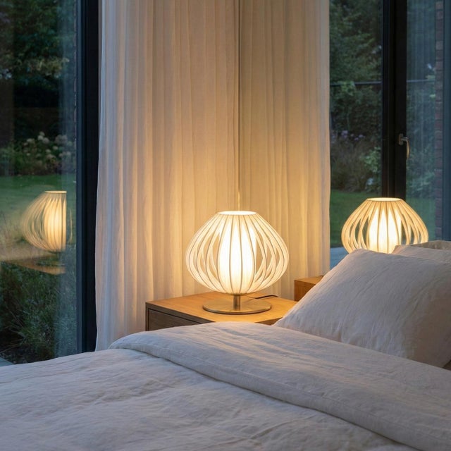 Contemporary Bloom Accent Table Lamp - Weathered Brass For Sale - Image 3 of 7