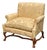 Mid 20th Century Damask Upholstered Oversized Chair / Petite Settee For Sale