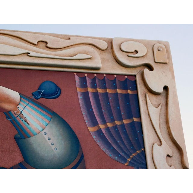 Textile Anton Arkhipov Dona Dolores Original Russian Painting Custom Framed Art Artwork For Sale - Image 7 of 12