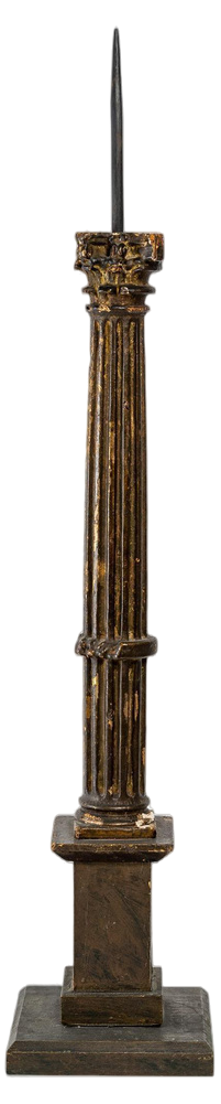 Carved and Gilt Wood Candleholder, 19th Century