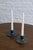 Beautiful pair of elegantly shaped Art Deco candlesticks in 'Disco Metal' by Just Andersen made at his own workshop in the...