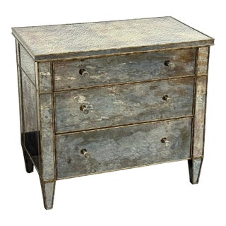 Century Furniture Mirrored Three Drawer Chest For Sale