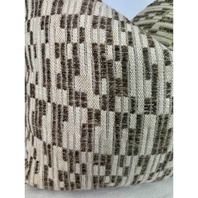 Custom pair of 22" pillows covered in Zak + Fox "Sayat" in color 09. These pillows have tapered corners to prevent dog...