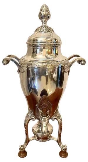 Victorian French Silver-Plated Tea Urn by Risler and Carré