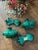 Art Deco Malachite Glass Perfume Bottles Pair For Sale - Image 12 of 18