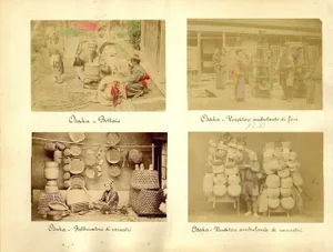 Ancient Portraits from Osak, Japan - Hand-Colored Albumen Print 1870/1890 1870/1890