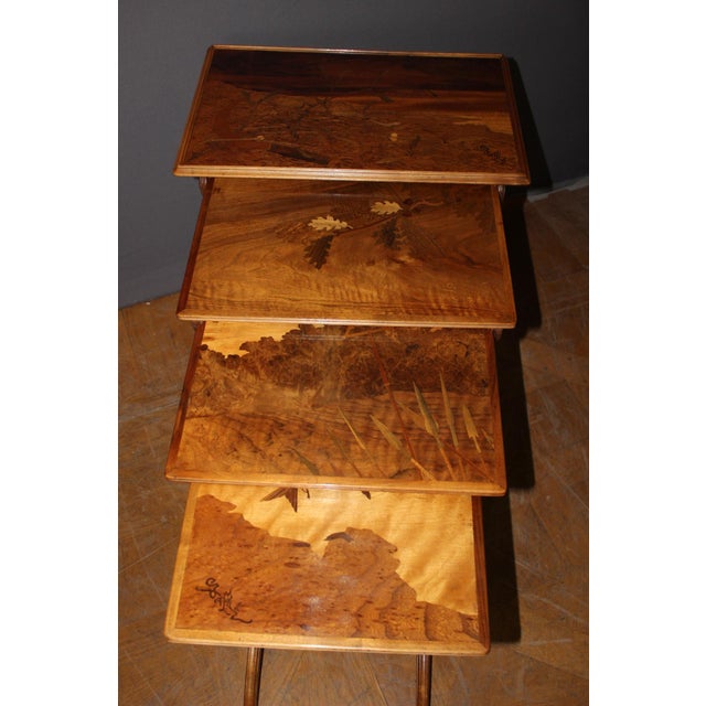 Nesting Tables by Emile Gallé, 1890s, Set of 4 For Sale - Image 4 of 17