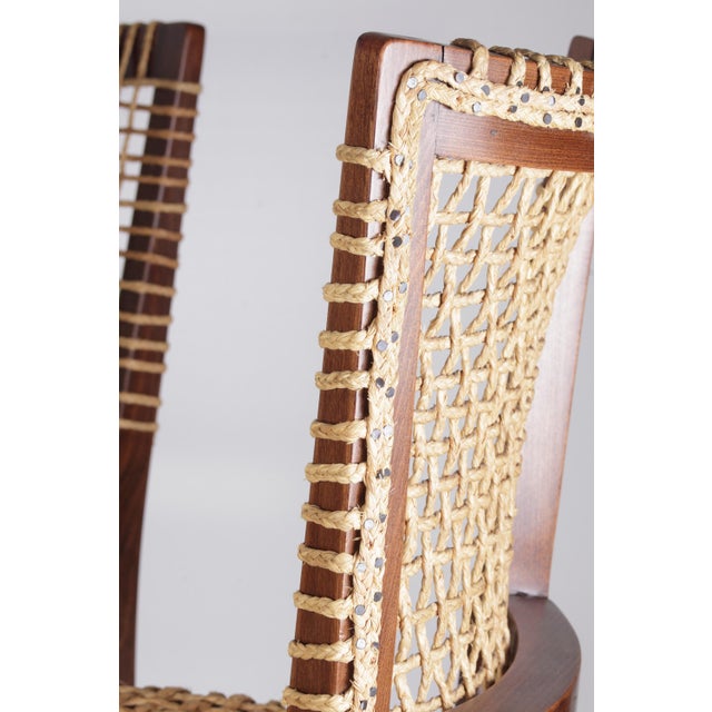 Raffia Woven Dining Chairs by Jan Vaněk for P.M.B., 1930s, Set of 4 For Sale - Image 18 of 18