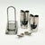 Italian Stainless Steel Table Condiment Set by Stella for Metallurgica Lux, 1970s, Set of 6 For Sale - Image 12 of 15