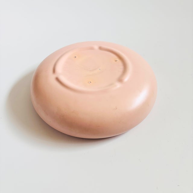 Blush Pink Circular Ceramic Tray For Sale In San Francisco - Image 6 of 6