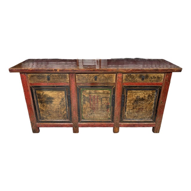 Antique Mongolian Sideboard, Late 19th Century For Sale