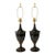 Maitland-Smith Table Lamps Red Stars on Black For Sale