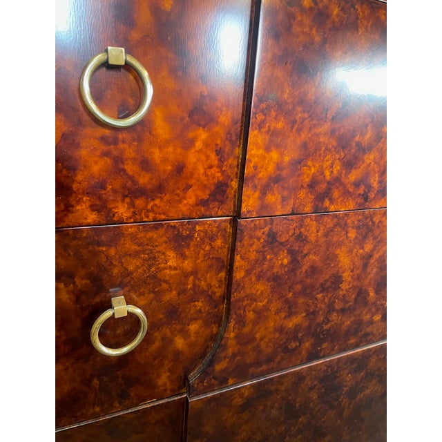 Late 20th Century Art Deco Style Lacquered Chest of Drawers For Sale - Image 11 of 12