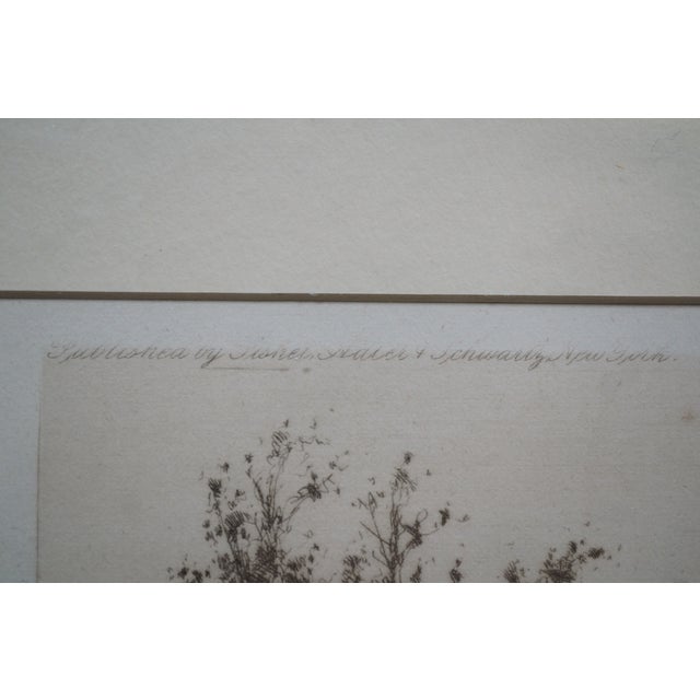 Antique Ernest C Rost Wayside Inn Horse Cottage Country Road Etching 27" For Sale - Image 4 of 12