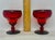Ruby Red 1930s Fenton Georgian Ruby Agua Caliente Champagne or Dessert Goblets - A Pair For Sale - Image 8 of 10