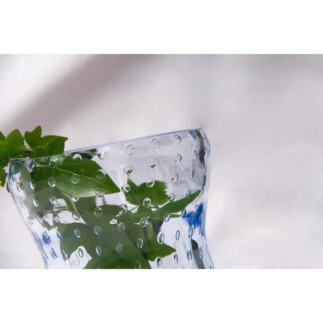 Mid-Century Modern Vintage Murano Glass BolleBlu Vase with Bubbles, Italy, 1970s For Sale - Image 3 of 7