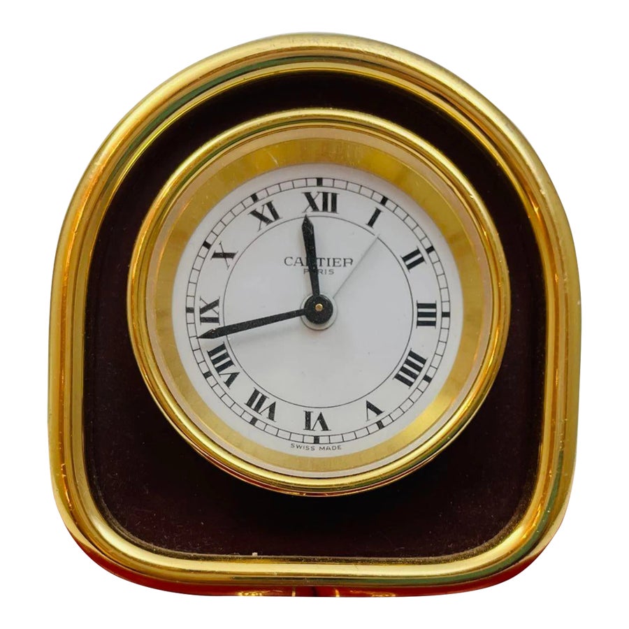 【希少】Cartier　カルティエ　アートデコスタイル デスククロック 純正 cartier-paris-art-deco-travel-