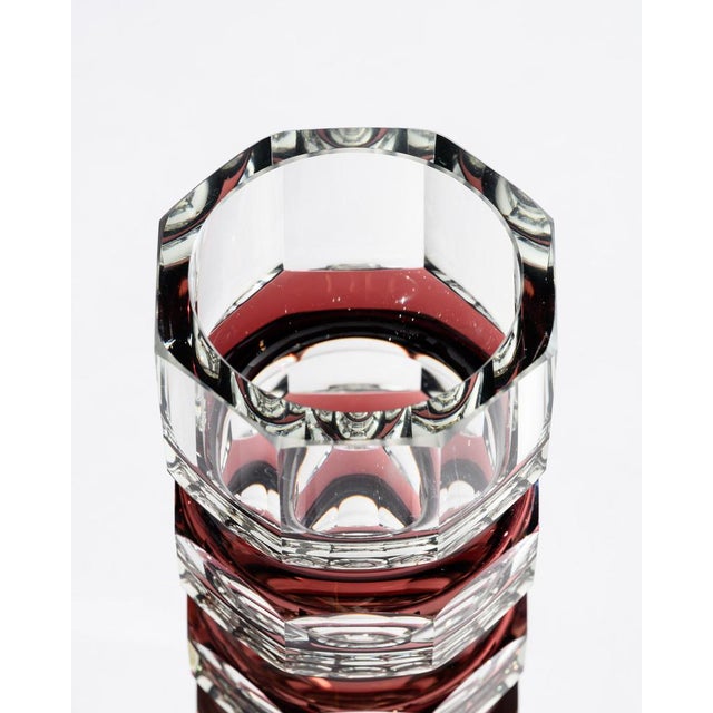 Ruby Red Block Vases from Ilm-Kristall, East Germany, 1970s, Set of 2 For Sale - Image 17 of 18