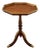 Octagonal Pedestal Mahogany and Cherrywood Side Table With Gold Accents For Sale