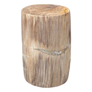 Small Side Table in Beige-Grey and Petrified Wood, 1980s For Sale
