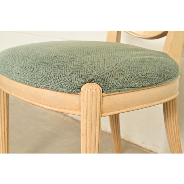 Henredon Modern Art Deco Carved Oak Dining Chairs, Set of Four For Sale - Image 9 of 15