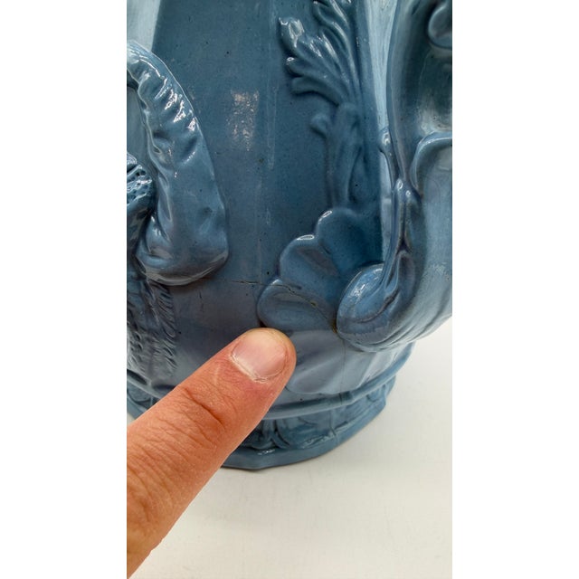 A Very Fine Antique English Victorian Blue Salt Glazed Stoneware Jug, Circa 1850's For Sale - Image 10 of 12