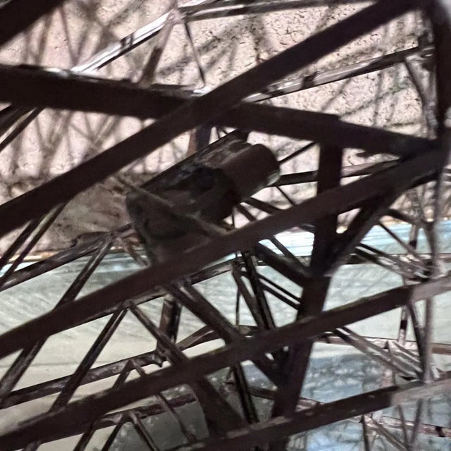 1970s Abstract Grid Wall Sculpture Bronze For Sale - Image 9 of 10