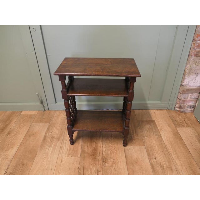 Antique Arts and Crafts Oak Side Table by Leonard Wyburd, 1890 For Sale - Image 6 of 8