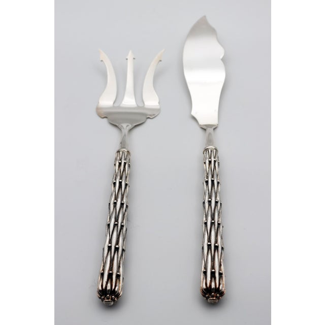 Contemporary Silver Bronze Fish Set by Richard Lauret, Set of 2 For Sale - Image 3 of 6