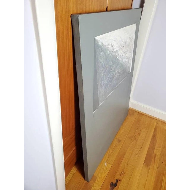 Late 20th Century Late 20th Century Rod MacKillop Attributed Original Abstract Optical Illusion Painting For Sale - Image 5 of 7