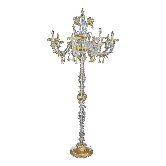 Vintage Murano Glass Floor Lamp, 1960s For Sale