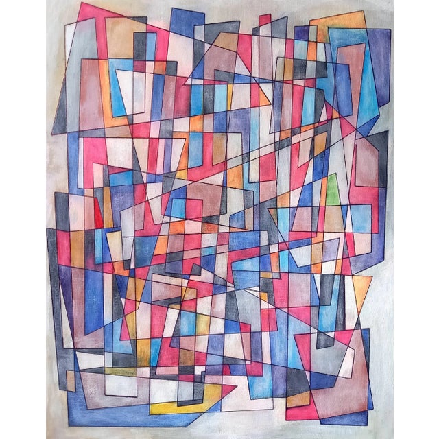 Abstract on board Frame included Signed Framed 20.5" x 24.5" Image 20" x 16"