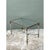 Greige Vintage Rectangular Metal and Glass Table After Maison Jansen For Sale - Image 8 of 13