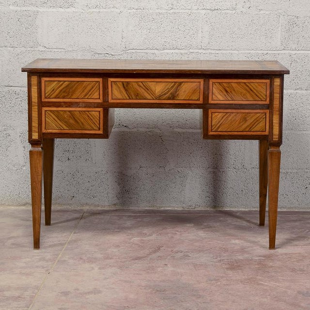 Wood 18th Century Style Center Desk For Sale - Image 7 of 18