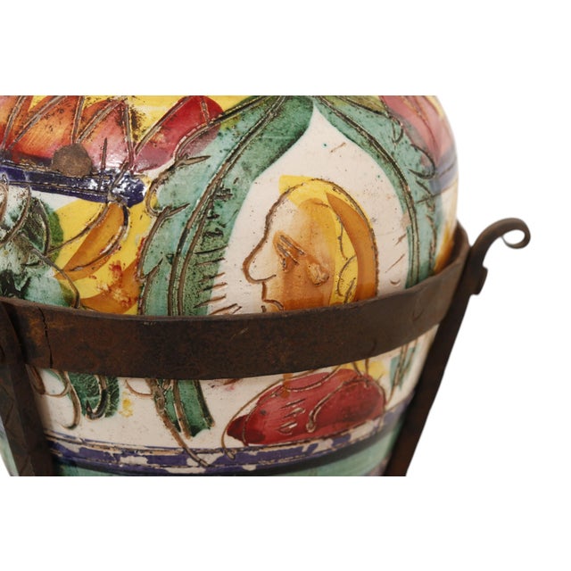 Antique Italian Majolica Table Lamps - a Pair For Sale In Tampa - Image 6 of 11