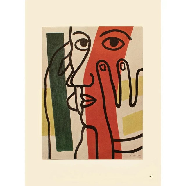 1940s 1948 After Fernand Léger "Portrait of Paul Eluard", First Edition Period Offset Lithograph For Sale - Image 5 of 5