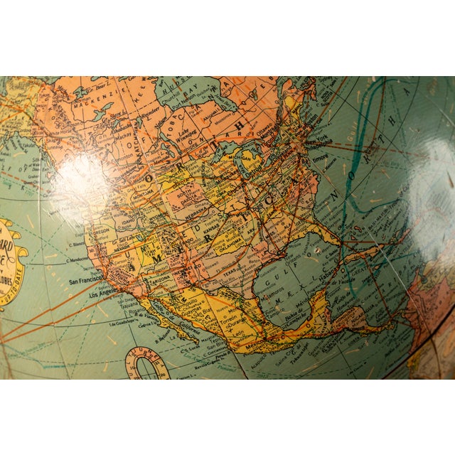 1940s Art Deco Streamline Replogle Standard Globe For Sale In Chicago - Image 6 of 9