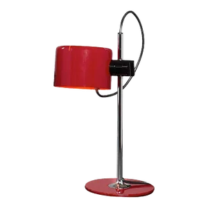 Joe Colombo Model #2201 "Mini Coupé" Table Lamp in Red for Oluce