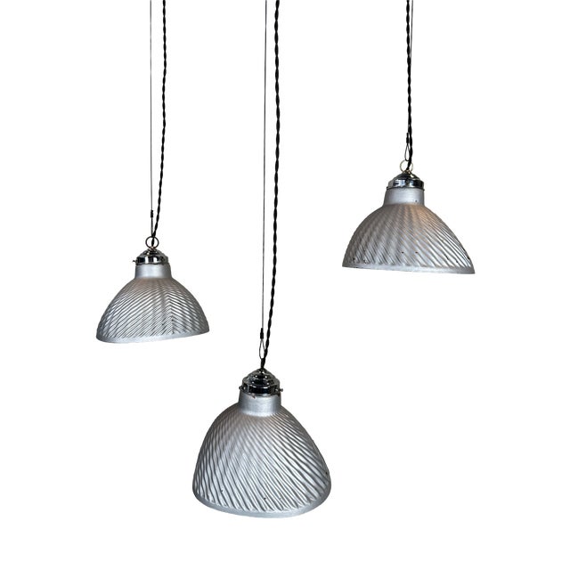 Pendant Lamps from Helioray, 1950s, Set of 3 For Sale