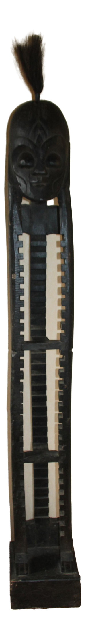 Carved Wood CD Holder Display, 1980s