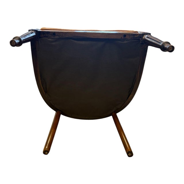 Brown Vintage French Regency Style Cane Barrel Back Armchair From Beachler’s Drexel Heritage Gallery For Sale - Image 8 of 9