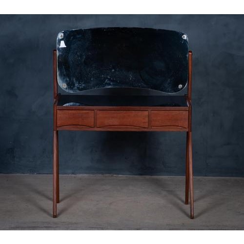 Brown Vintage Danish Dressing Table from Ølholm Furniture Factory, 1960s For Sale - Image 8 of 11