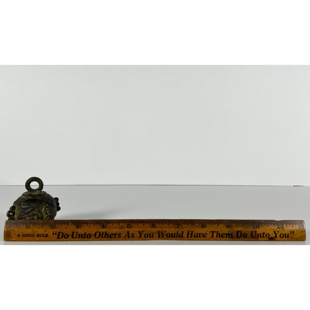 Antique Chinese Bronze Altar Bell: 18th Century Calligraphy For Sale - Image 10 of 10