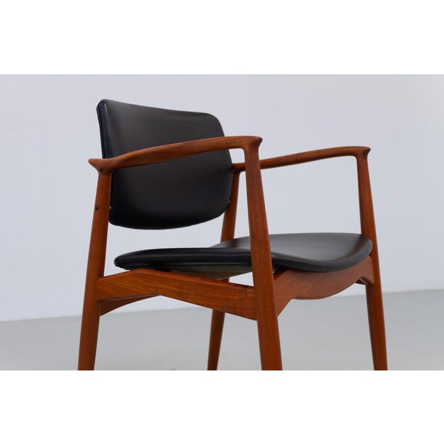 Danish Teak Captains Chair by Erik Buch for Ørum, 1960s For Sale - Image 6 of 18