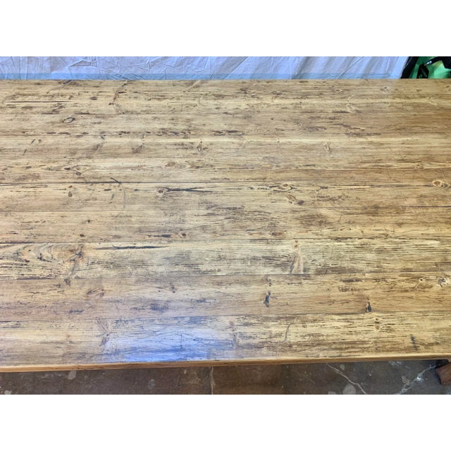 Late 19th Century French Pine Farm Table For Sale - Image 9 of 12