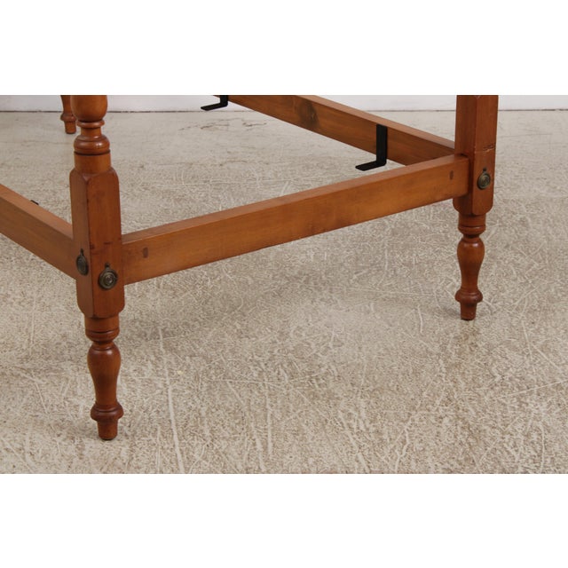 Pair of Pineapple Post Twin Size Maple Beds For Sale - Image 10 of 14
