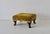 Mustard Vintage Queen Anne-Style Velvet Cushion Cabriole Legs Footstool Ottoman For Sale - Image 8 of 15
